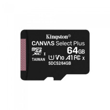 Карта пам'яті Kingston 64GB MicroSDXC Class 10 Canvas Select plus 100R A1
