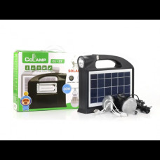 Ліхтар портативний на сонячній батареї CcLamp CL-23 сонячна зарядна станція + 2 лампочки FM радіо