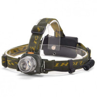 Фонарь налобный 6614-XPG, датчик движения, ЗУ 220/12V, 1x18650, фонарик