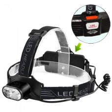 Потужний налобний ліхтар 2128-2T6 ліхтарик заряджання micro USB 3 режиму