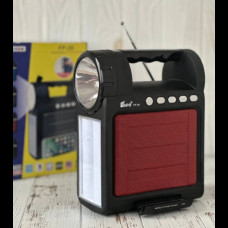 Ліхтар прожектор акумуляторний з радіоприймачем FP-26 Чорний з червоним