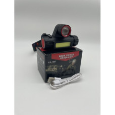 Ліхтар налобний акумуляторний HeadLamp KH-1807 на голову 3W LED + COB з магнітом