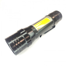 Акумуляторний ліхтар BL-19S-XPE+COB з бічним світлом Чорний (49662)