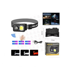 Аккумуляторный налобный фонарь с датчиком движения D528-B (есть красный свет)