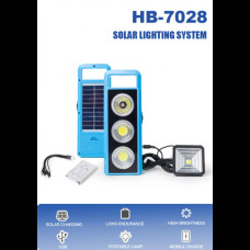 Переносний ліхтар із сонячною панеллю HB-7028 Синій