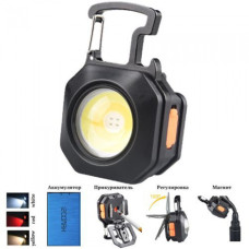 Фонарь MULTIFUNCTIONAL LL-201-COB ULTRA (white+yellow+red), multitool, Li-Ion аккум., зажигалка, магнит,