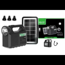 Ліхтар ручний + зарядна станція + сонячна панель та 3 лампи GDLite 8017 MKII