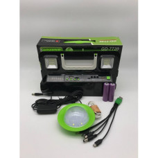 Ліхтар портативний на сонячній батареї GDTIMES GD-7720 сонячна зарядна станція + 1 лампочка та радіо