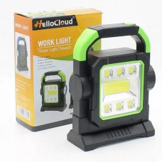 Туристичний світлодіодний прожектор LED ліхтар із аварійним світлом HC-7078B Зелений