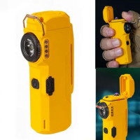 Фонарь MULTIFUNCTIONAL D51-COB, Li-Ion аккум., индикация заряда, зажигалка, ЗУ Type-C Желтый