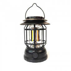 Світлодіодний ліхтар акумуляторний LED кемпінговий Camping Lamp 27S із сонячною панеллю Чорний