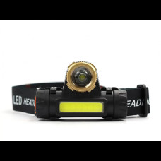 Ліхтар налобний акумуляторний HeadLamp 101A на голову 3W LED + COB