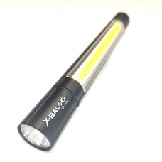 Акумуляторний ліхтар X-Balog BL-506-XPE+COB з бічним світлом та магнітом Чорний (49663)
