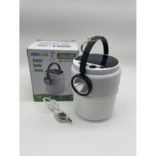 Підвісний ліхтар світильник LED з гачком для кемпінгу з акумулятором та сонячною панеллю JN-2210T