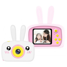 Дитячий цифровий фотоапарат XL 500R Кролик Рожевий з білим