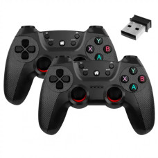 Беспроводные джойстики, от батареек, XO GP4, 2 шт / Пара игровых геймпадов Черный