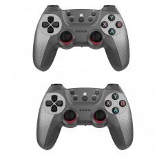 Беспроводные джойстики, от батареек, XO GP4, 2 шт / Пара игровых геймпадов Черный с серым