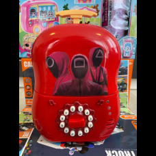 Електронна скарбничка сейф Гра в кальмара для дітей з кодовим замком Червоний