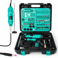 Шлифовальная мини-машинка (гравер) с регулируемой скоростью, набор 350 предметов Domotec 10360