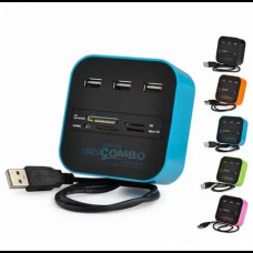 USB HUB подовжувач All in 1 Картридер, концентратор 3 порти хаб USB HUB подовжувач All in 1 Картридер, концентратор 3 порти хаб
