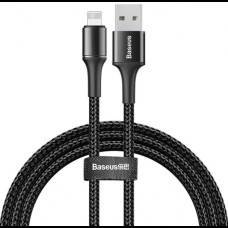 Кабель Baseus Halo Data Lightning 2.4A 1 м (CALGH-B01) Чорний Оригінал