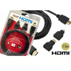 Кабель HDMI 3IN1 із перехідниками micro mini 1,5 метра шнур