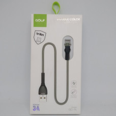 Шнур для заряджання Micro USB - USB GOLF GC-74 кабель Чорний