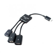 MicroUSB OTG 3-портовий хаб, адаптер для заряджання