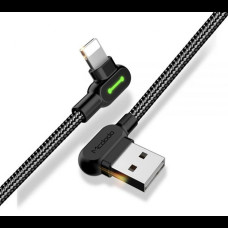 Двосторонній зарядний кабель для iPhone iPad Mcdodo 90 ° USB to Lightning з LED підсвічуванням 1,2 м