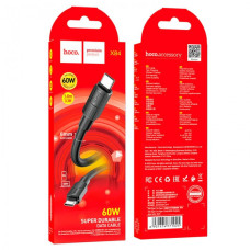 Кабель HOCO X84 Solid Type-C to Type-C 1м charging, струм до 3A для смартфонів 60W Чорний