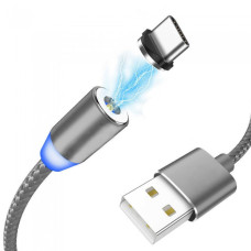 Магнітний кабель USB Type-C сірий
