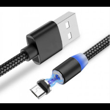 Магнітний кабель M3 для Android Magnetic micro USB Cable 1 метр Чорний