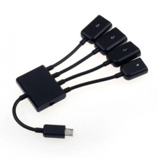 MicroUSB OTG 4-портовий хаб, адаптер для заряджання