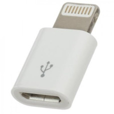 Адаптер Apple Lightning - Micro USB перехідник Білий