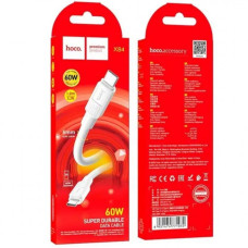 Кабель HOCO X84 Solid Type-C to Type-C 1м charging, ток до 3A для смартфонов 60W Белый