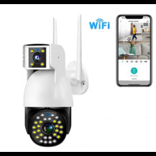 Камера видеонаблюдения двухобъективная уличная поворотная SC-01 WIFI IP 360/90 V380PRO 2+2.0mp