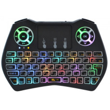 Бездротова російська клавіатура Rii i9 2.4G з RGB підсвічуванням