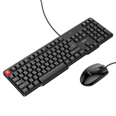 Дротова клавіатура з мишею HOCO GM16 RU/ENG розкладка Чорна