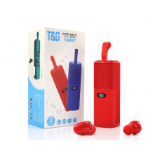 Мінідинамік Bluetooth з навушниками Double TG807 Червоний