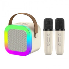 Портативная колонка с 2-мя караоке микрофонами и RGB подсветкой Winso K12 10W Bluetooth, USB, microSD, AUX,