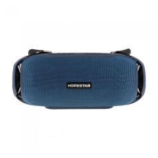 Портативна акустична стерео колонка Hopestar H48 (Bluetooth, MP3, FM, AUX, Mic, LED) Темно-синя