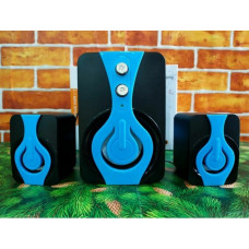 Колонки для ПК комп'ютера USB SPEAKER FT-2060 Чорні із синім