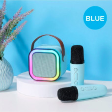 Портативная колонка с 2-мя караоке микрофонами и RGB подсветкой Winso K12 10W Bluetooth, USB, microSD, AUX,