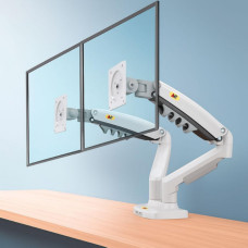 Настольный крепеж для двух мониторов North Bayou F160 17-27 дюймов кронштейн Белый