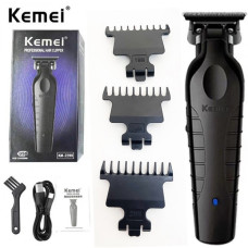 Беспроводная аккумуляторная машинка для стрижки волос с насадками Kemei KM-2299 