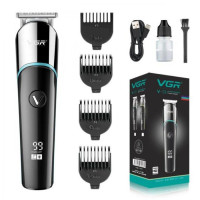 Машинка для стрижки волос VGR V-291, триммер, 4 насадки, LED дисплей