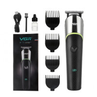 Аккумуляторная машинка для стрижки волос с 4 насадками VGR V-191