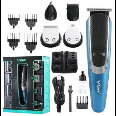 Професійна акумуляторна машинка для стрижки 6в1 VGR V-172 безшумна з насадками триммер