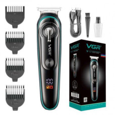 Аккумуляторный триммер для стрижки волос и бороды с USB и LED-дисплеем VGR V-075