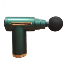 Массажер Аккумуляторный для тела мышечный портативный ручной 4 насадки Fascial Gun 8673 Зеленый Массажер Аккумуляторный для тела мышечный портативный ручной 4 насадки Fascial Gun 8673 Зеленый